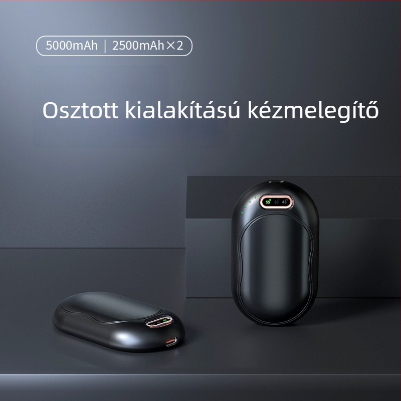 2025 Kisméretű kézmelegítő mágneses levehető kialakítással és kompakt zseblámpával, újratölthető