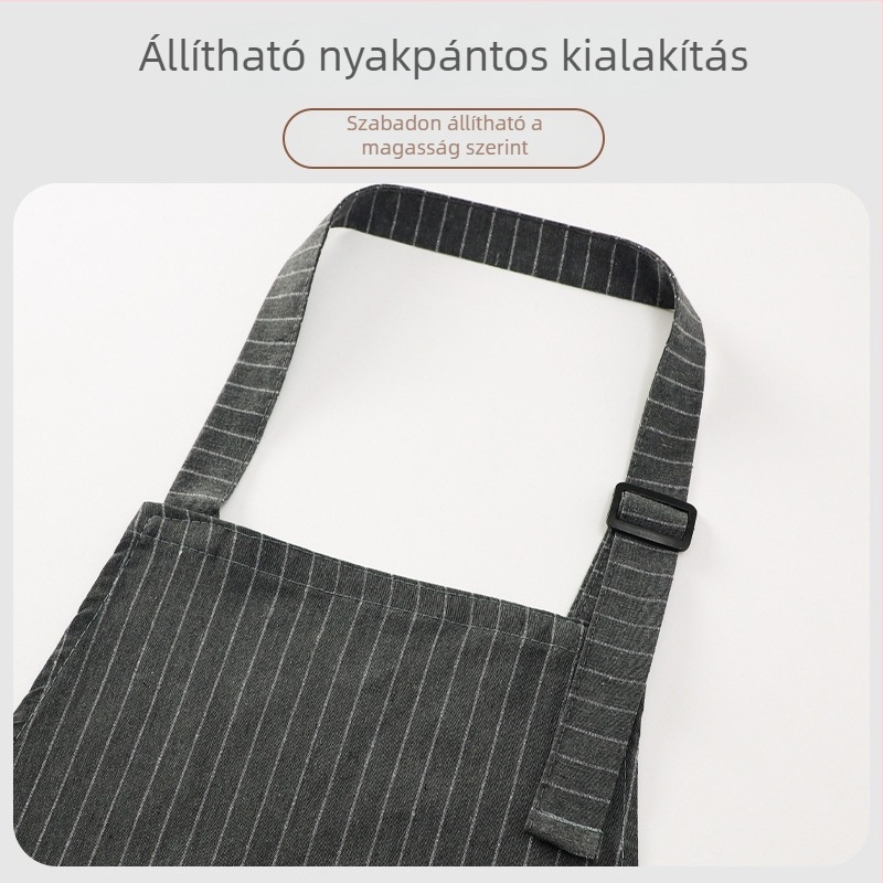 Férfi munkás kötény konyhába, cateringhez és otthoni használatra, légáteresztő, hosszított hosszúság, 2026-os új modell.