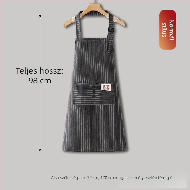 Férfi munkás kötény konyhába, cateringhez és otthoni használatra, légáteresztő, hosszított hosszúság, 2026-os új modell.