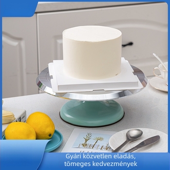 Alumínium ötvözetű díszítő forgótálca torták díszítéséhez, otthoni és kereskedelmi sütéshez