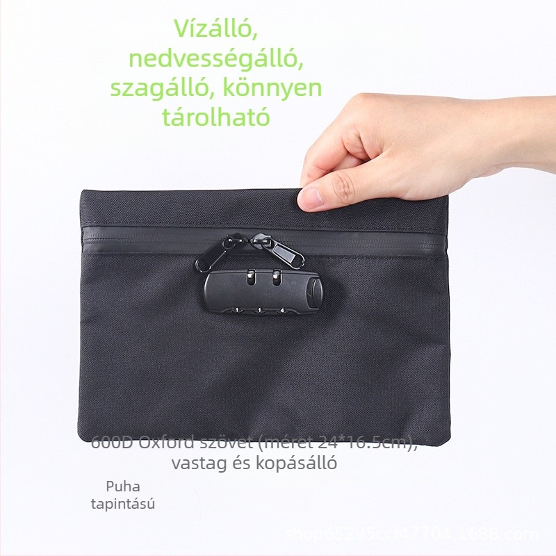 Uniszex útlevél- és dokumentumszervező, nagy kapacitású, vízálló, lopás elleni, Oxford anyagból