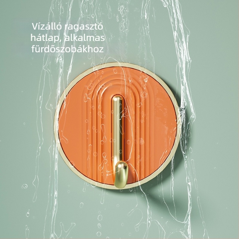 Fényűző öntapadó kampó, 30 kg terhelhetőség, fúrás nélkül, fürdőszobába, ABS anyag