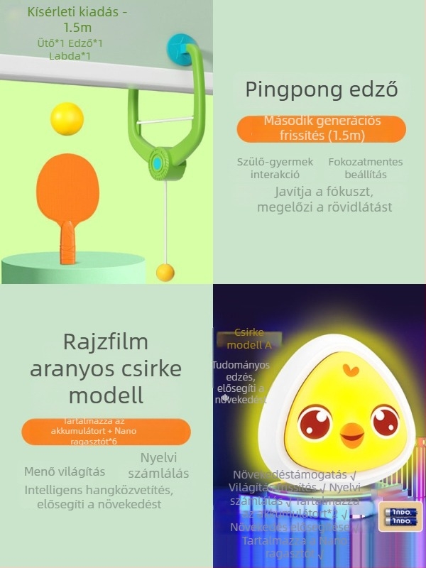 Függő labda gyerekeknek – beltéri ping-pong edzőeszköz