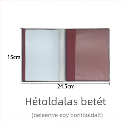 Vékony bőrtok a háztartási nyilvántartó könyv számára