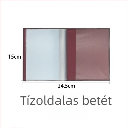 Vékony bőrtok a háztartási nyilvántartó könyv számára