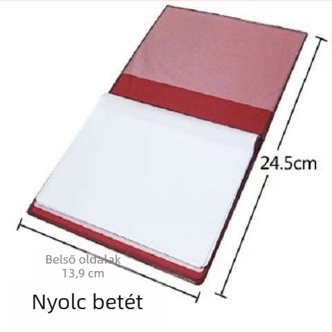 Vékony bőrtok a háztartási nyilvántartó könyv számára