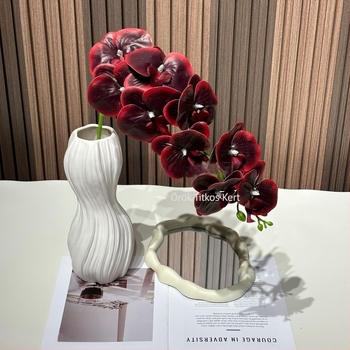 3D-nyomtatott Phalaenopsis orchidea fej, 9-fejű reliefes PVC virág esküvői dekorációhoz