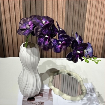 3D-nyomtatott Phalaenopsis orchidea fej, 9-fejű reliefes PVC virág esküvői dekorációhoz