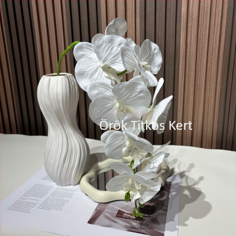 3D-nyomtatott Phalaenopsis orchidea fej, 9-fejű reliefes PVC virág esküvői dekorációhoz