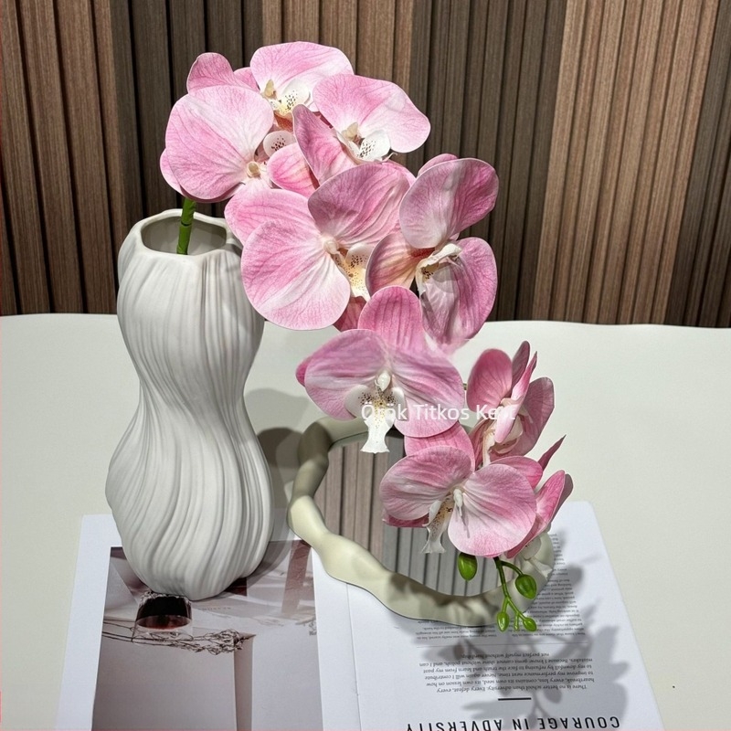 3D-nyomtatott Phalaenopsis orchidea fej, 9-fejű reliefes PVC virág esküvői dekorációhoz