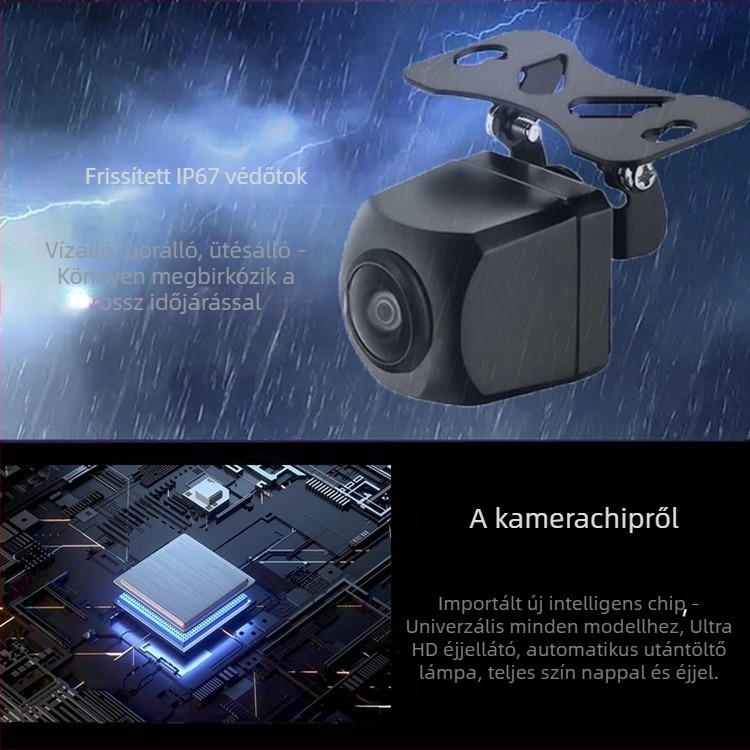 Autós dash kamera 170°-os széles látószöggel és hátsó kamera 1080P