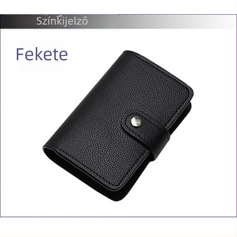 Nagy kapacitású, többkártyás tárca, koreai stílusú, uniszex üzleti kártyatartó anti-demagnetizáló védelemmel