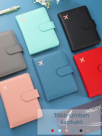 PU útlevél védőtok RFID védelemmel és poggyász címkével, többfunkciós utazótáska