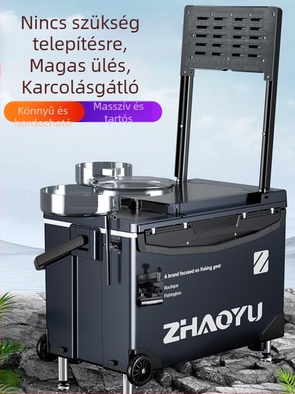 Chaoyu 2025 új többfunkciós horgászláda üléses kialakítással, teljes készlet halas vödörrel és felszereléssel