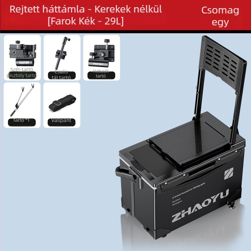 Chaoyu 2025 új többfunkciós horgászláda üléses kialakítással, teljes készlet halas vödörrel és felszereléssel