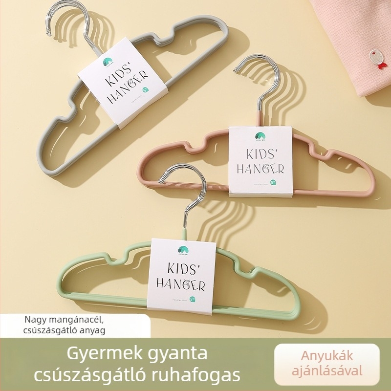 Anqin gyerekek ruhakasztója, vastagított gyanta bevonattal, babáknak és nagyobb gyerekeknek, ruhaszárító