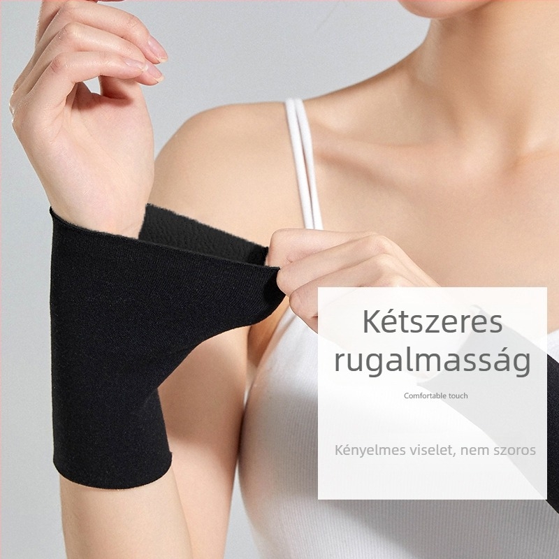 Fleece-béléssel ellátott csuklóvédő sportokra, őszi-téli használatra, könyökvédővel