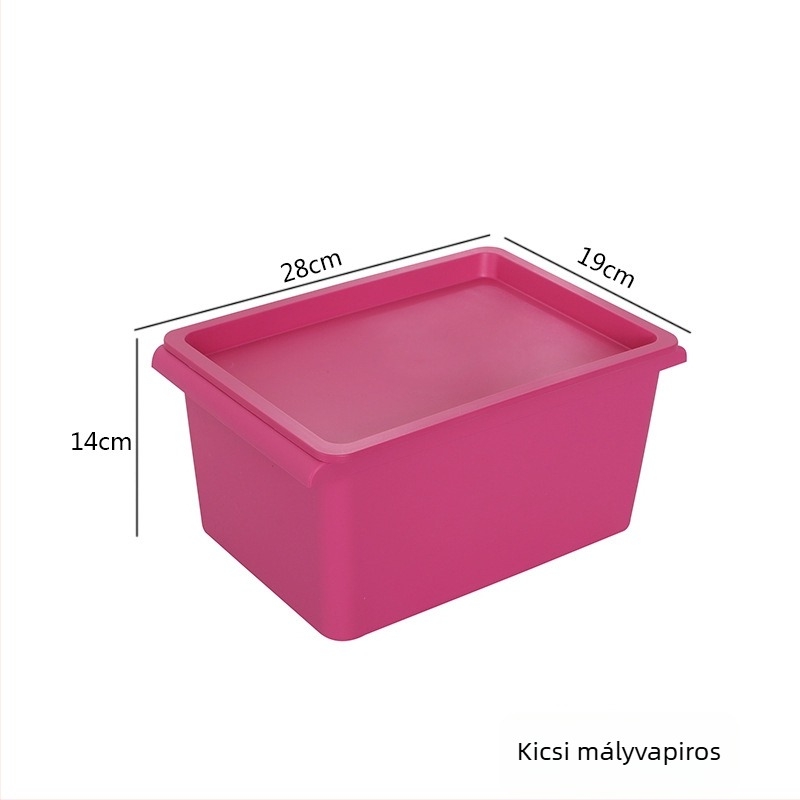 Rakható műanyag tároló doboz fedéllel, zoknik számára