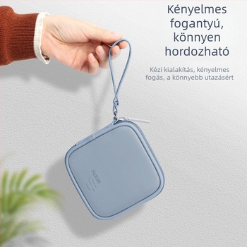 BUBM Érme-pénztárca - egyszínű, minimalistus tároló, vízálló és karcolásálló PU bőrhatású tok fülhallgatókhoz