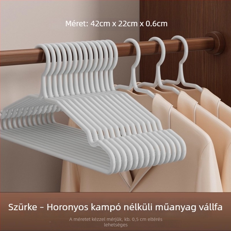 Extra vastag ruhakasztók, megerősítettek és szélesített kivitelben, nem hagynak nyomot a ruhákon, otthoni használatra, felnôttek és kollégium számára, nagy méret