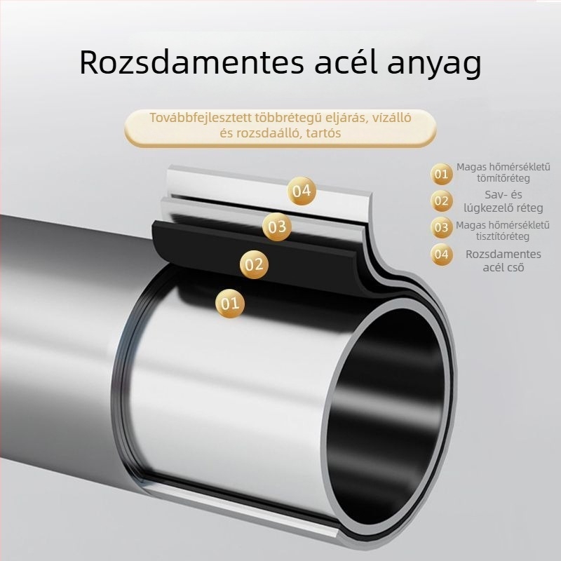Padlóra álló ruhaszárító állvány öt rúddal, rozsdamentes acélból, beltéri és erkély használatra, összecsukható.