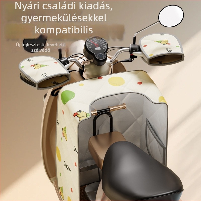 Szélvédő pléd elektromos járművekhez — nyári árnyékoló, vízálló védőhuzat négyévszakos