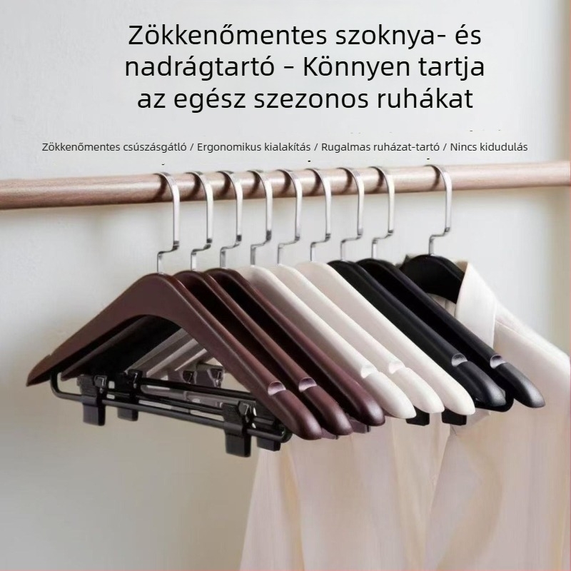 Kiváló minőségű ruhaszárító fogas otthoni használatra, csúszásmentes, nyom nélküli műanyag ruhafogas a gardróbhoz és ruhák szárításához, könnyed luxus stílus