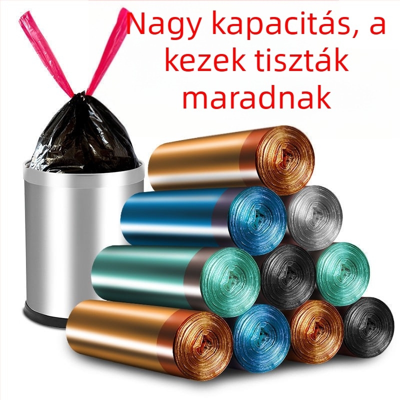 Húzós szemeteszsákok, vastagított, nagy méretű háztartási konyhai használatra