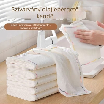 Vastag szivárványos olajtaszító kendő a konyhához, nedvszívó, olajálló, szöszmentes, felületek tisztítására
