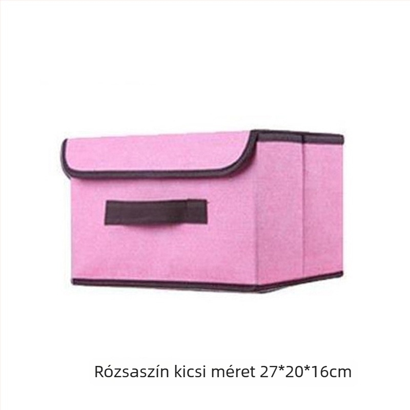 Textil borítású tároló doboz fedővel, összecsukható, nagy kapacitású, többfunkciós rendező játékokhoz és ruhákhoz, hordozható hálószobában