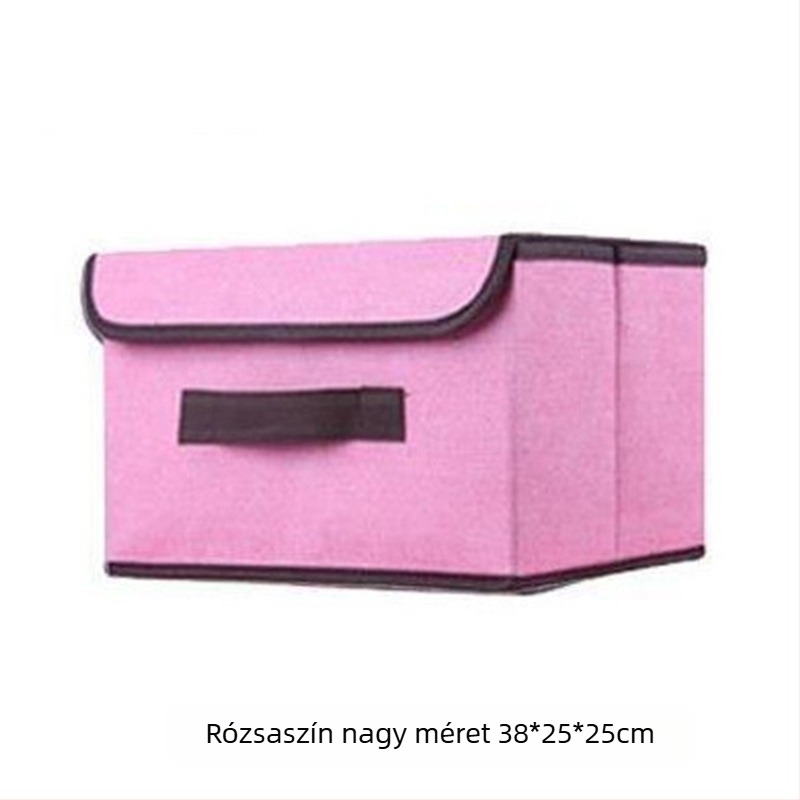 Textil borítású tároló doboz fedővel, összecsukható, nagy kapacitású, többfunkciós rendező játékokhoz és ruhákhoz, hordozható hálószobában