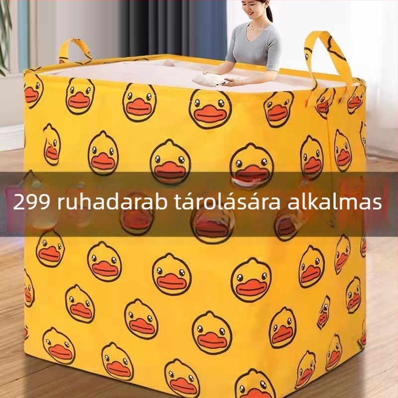 Súlyosan vastag tároló táska nagy kapacitással, többfunkciós ruhák és takarók számára, nedvesség- és penészálló, költöztetéshez és pakoláshoz.