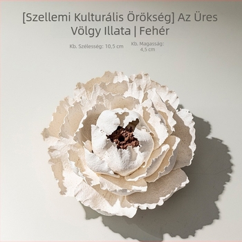 Hi Chun Kézzel gyúrt peónia kerámiavirág – Zen stílusú füstdiffúzor és aromaterápia, kerámia dísz