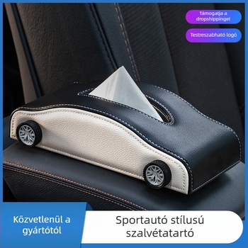 Bőr zsebkendő tartó autó kartámaszához és középső konzoljához
