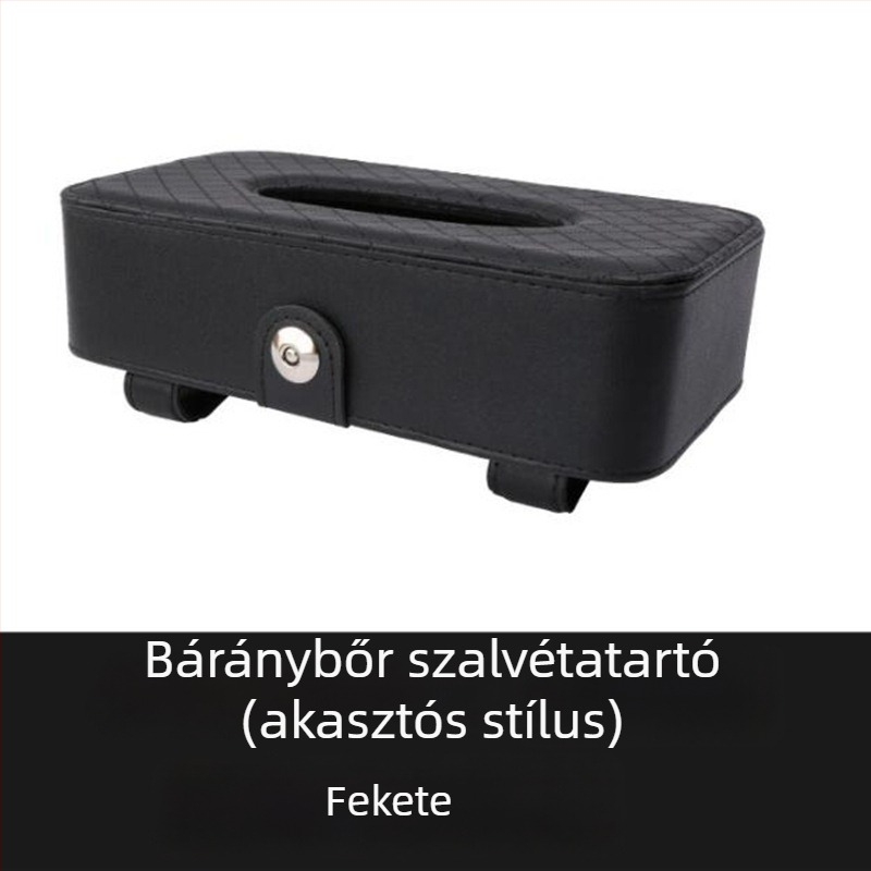 Bőr autózsepi tartó — függő tároló a napellenzőhöz és az ülés hátuljához
