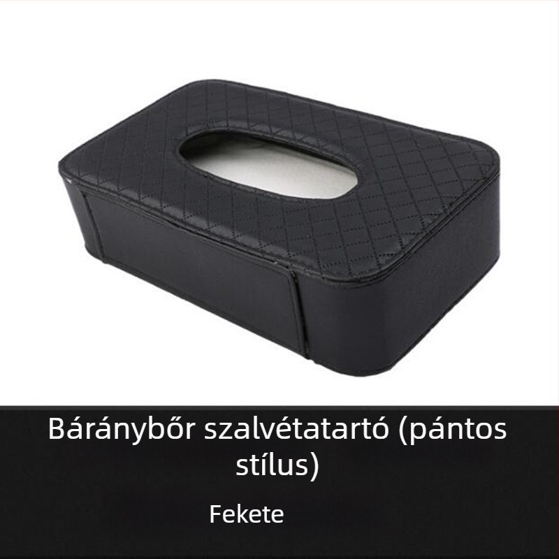 Bőr autózsepi tartó — függő tároló a napellenzőhöz és az ülés hátuljához