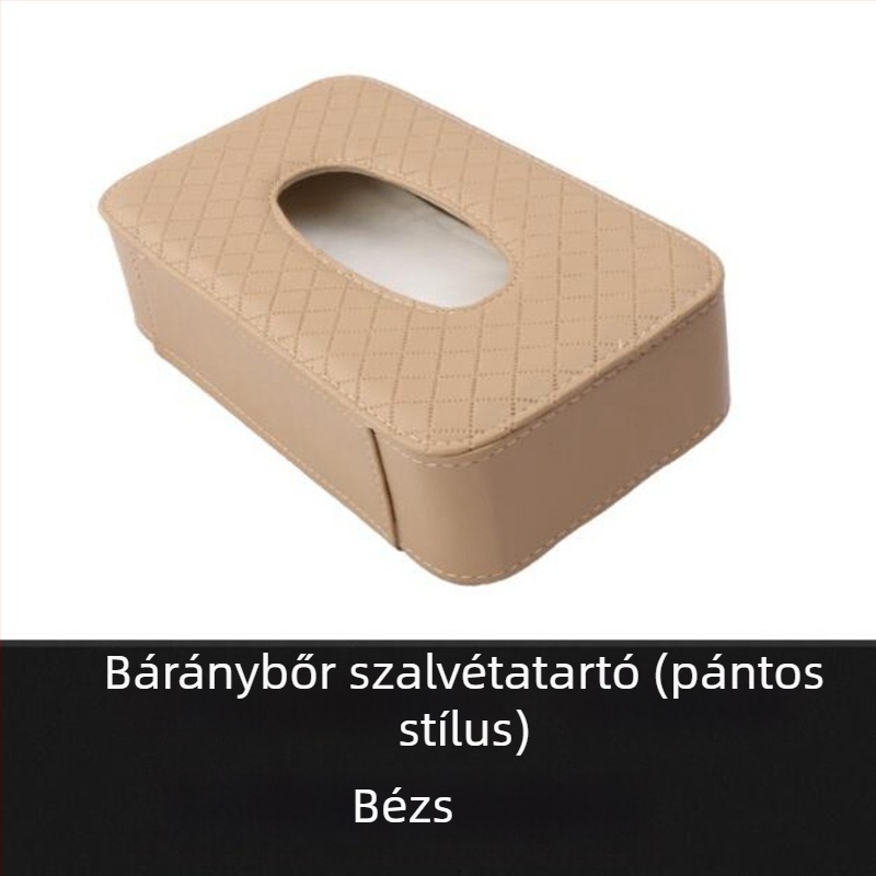 Bőr autózsepi tartó — függő tároló a napellenzőhöz és az ülés hátuljához