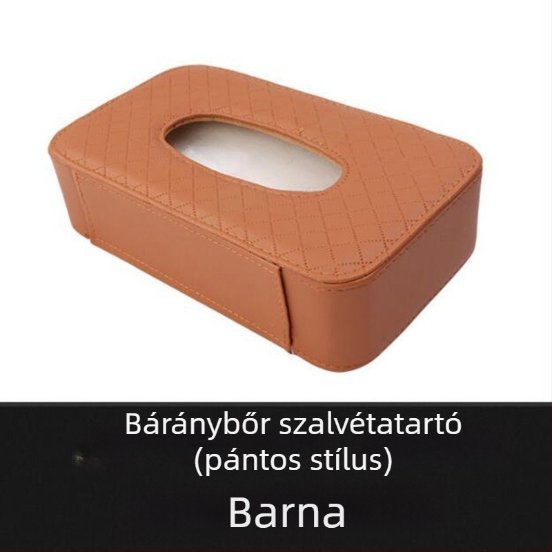 Bőr autózsepi tartó — függő tároló a napellenzőhöz és az ülés hátuljához