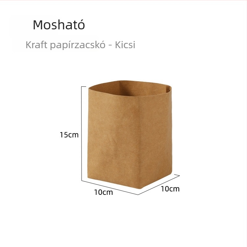 Anqin mosható vastag Kraft papír tároló táska osztóval, cserepes növények, kozmetikumok és fürdőszoba számára