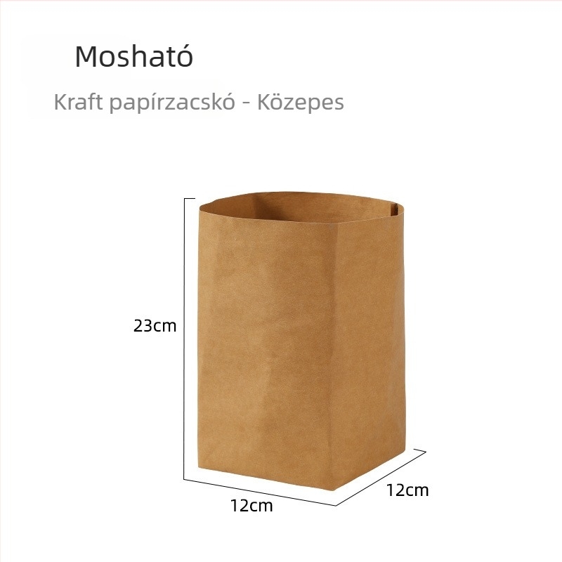 Anqin mosható vastag Kraft papír tároló táska osztóval, cserepes növények, kozmetikumok és fürdőszoba számára