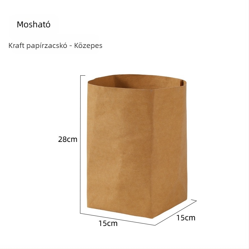 Anqin mosható vastag Kraft papír tároló táska osztóval, cserepes növények, kozmetikumok és fürdőszoba számára
