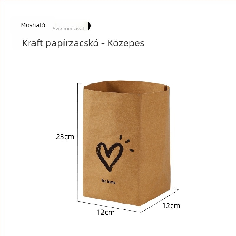 Anqin mosható vastag Kraft papír tároló táska osztóval, cserepes növények, kozmetikumok és fürdőszoba számára