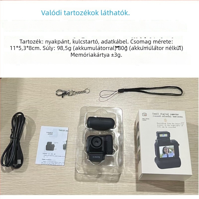 Diákok számára mini hordozható digitális kamera retro szűrővel – fényképek és videók HD minőségben