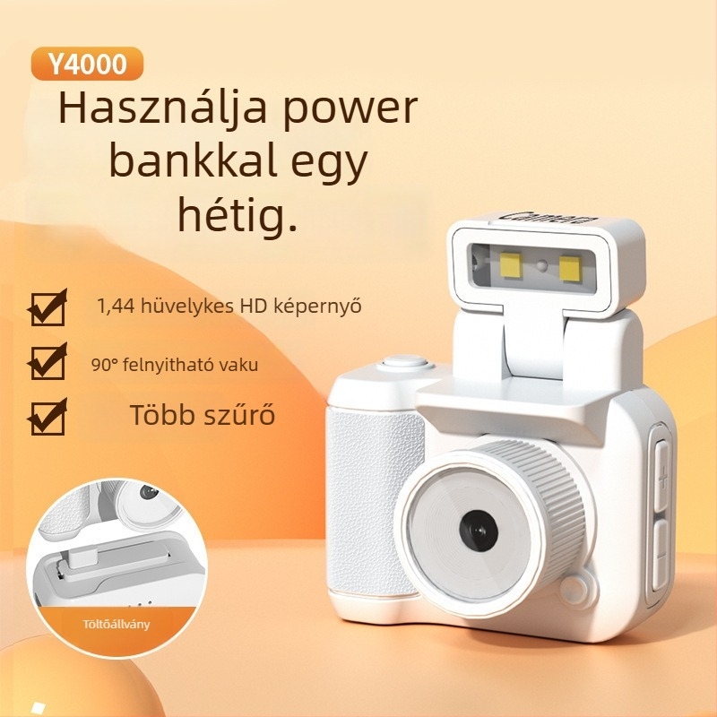 Diákok számára mini hordozható digitális kamera retro szűrővel – fényképek és videók HD minőségben