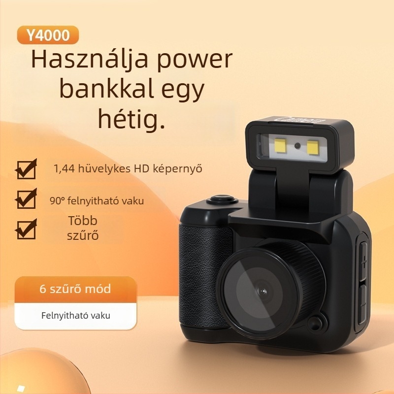 Diákok számára mini hordozható digitális kamera retro szűrővel – fényképek és videók HD minőségben