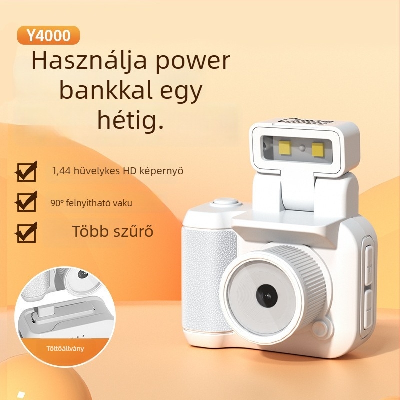 Diákok számára mini hordozható digitális kamera retro szűrővel – fényképek és videók HD minőségben