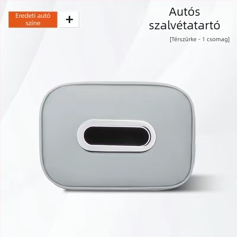 Autózsepi tartó bőrrel, hevederrel, hátsó ülés támla mögötti zsepi tartó, autó belső kiegészítő