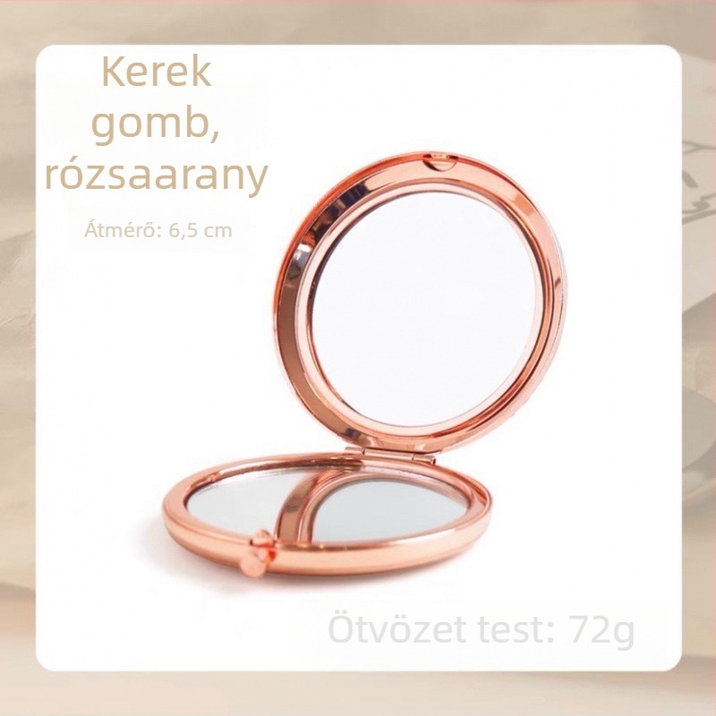 Hordozható, kétoldalas sminktükör, zsebméretű, utazáshoz és kollégiumi szobában történő használatra – születésnapi ajándék