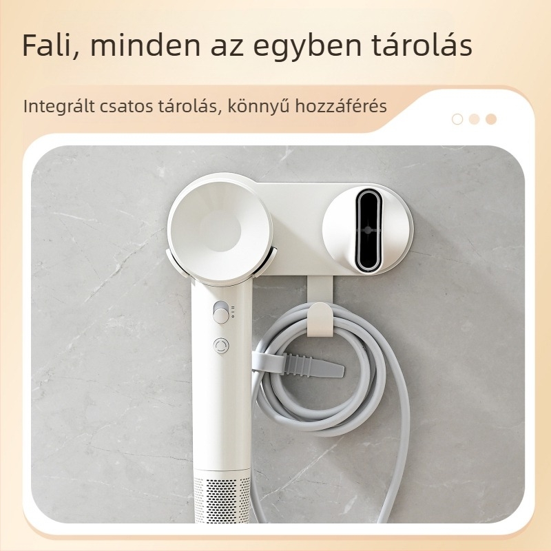 Laifen hajszárító Lite — fali tartó fúrás nélkül, tároló polc