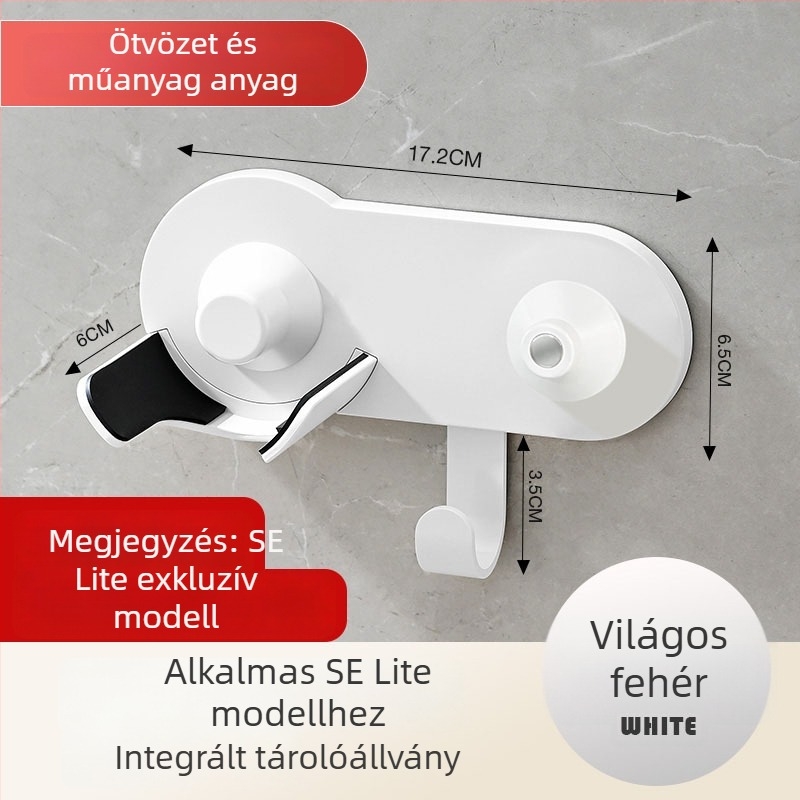 Laifen hajszárító Lite — fali tartó fúrás nélkül, tároló polc